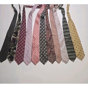 Lot Of 11 Silk Designer Neckties J. Garcia Bill Blass Geoffrey Beene Italy Mixed